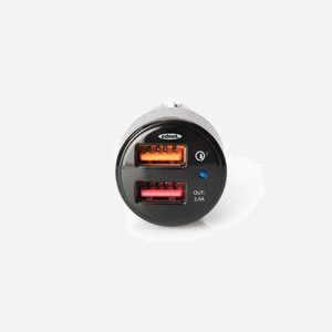 Ednet 84103 Chargeur Auto Allume-cigare Quick Charge™ 3.0 Dual USB (2.4A + 3A) 12-24V Noir/Gris avec protections surtension, surchauffe et court-circuit - Miniature 5