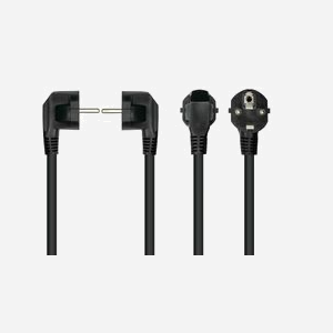 Kabelmeister SK0151-S050 Câble d'alimentation 5m Type E+F / C15 H07RN-F3G 3x1.5mm² 250V 10A Noir Connecteurs coudés 90° IEC 60320 CEE 7/7 - Miniature 4