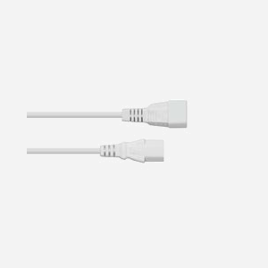 Kabelmeister SK1430-W030 Câble d'alimentation 3m Blanc, Connecteurs IEC C14 vers IEC C13, 250V 10A, Type H05VV-F3G, Conducteurs Cuivre 1mm² - Miniature 2
