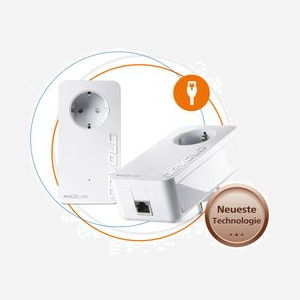 Devolo Magic 1 LAN Starter Kit - 2 Adaptateurs - CPL 1200 Mbit/s - Gigabit Ethernet - Portée 400m - QoS - Blanc - Compatible Windows, Linux, macOS, Android, iOS - Miniature 2