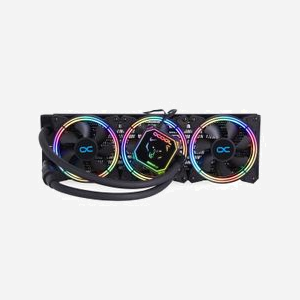 Alphacool Eisbaer Aurora LT360 Refroidisseur liquide CPU All-in-One, radiateur cuivre 390x120mm, 3x 120mm PWM, 800-2000 RPM, 104.49 m³/h, Noir, supports Intel/AMD