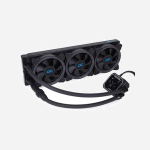 Alphacool Eisbaer Aurora LT360 Refroidisseur liquide CPU All-in-One, radiateur cuivre 390x120mm, 3x 120mm PWM, 800-2000 RPM, 104.49 m³/h, Noir, supports Intel/AMD - Miniature 2