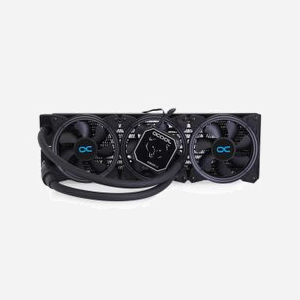 Alphacool Eisbaer Aurora LT360 Refroidisseur liquide CPU All-in-One, radiateur cuivre 390x120mm, 3x 120mm PWM, 800-2000 RPM, 104.49 m³/h, Noir, supports Intel/AMD - Miniature 3