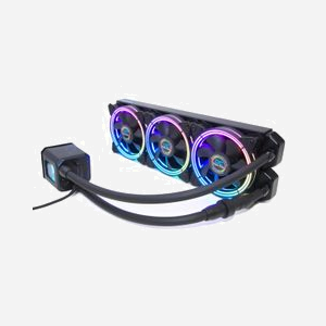 Alphacool Eisbaer Aurora 360 - Refroidisseur liquide CPU All-in-One, Radiateur cuivre 397mm, 3 ventilateurs 120mm PWM, 800-2000 tr/min, Noir - Miniature 2