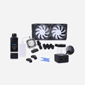 Alphacool ST30 Kit Watercooling CPU 120mm - Sockets Intel/AMD - Radiateur Cuivre 271x124x30mm - 2x Ventilateurs 120mm 0-2500RPM - Flux d'air 118.9 m³/h