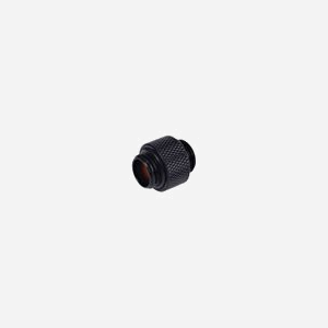 Alphacool 8747211 Raccord Laiton Noir Filetage G1/4" Mâle, Diamètre 18mm, Longueur 10mm, Poids 20g pour Système de Refroidissement PC - Miniature 1