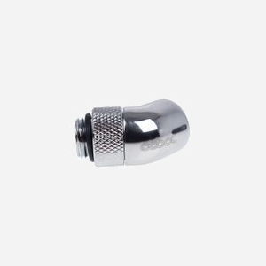 Alphacool Raccord 17247 Nickel/Argent, Filetage 1/4", Angle 45°, Connecteur Mâle/Femelle, Dimensions 18.5x35x18.5mm, Poids 100g - Miniature 3