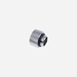 Alphacool 17255 - Connecteur Nickel/Argent, Filetage 1/4", Mâle/Femelle, Dimensions 18x10x18mm - Pièce pour Système de Refroidissement PC - Miniature 1
