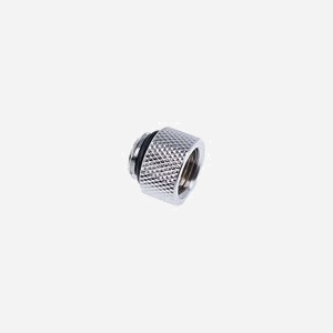 Alphacool 17255 - Connecteur Nickel/Argent, Filetage 1/4", Mâle/Femelle, Dimensions 18x10x18mm - Pièce pour Système de Refroidissement PC - Miniature 2