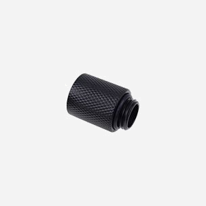 Alphacool 17256 : Raccord laiton noir 18x18x20mm pour système de refroidissement liquide, poids 100g.