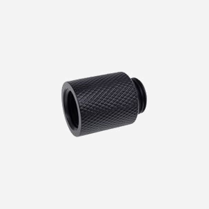 Alphacool 17256 : Raccord laiton noir 18x18x20mm pour système de refroidissement liquide, poids 100g. - Miniature 2