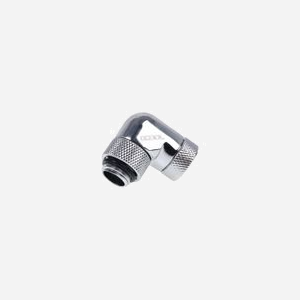 Alphacool Raccord 17261 - Nickel/Argent, Filetage 1/4", Angle 90°, Connecteur Mâle/Femelle, Dimensions 32.5x18x32.5mm, Poids 100g - Miniature 3