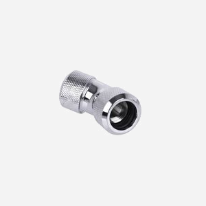 Alphacool Raccord 17404 Laiton Chrome 45° pour Système Refroidissement Liquide PC, 23x46x36mm, 80g - Miniature 2