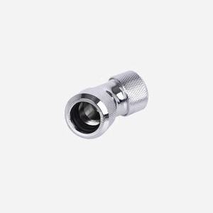 Alphacool Raccord 17404 Laiton Chrome 45° pour Système Refroidissement Liquide PC, 23x46x36mm, 80g - Miniature 3