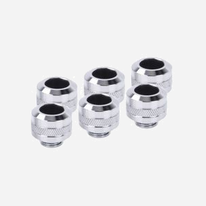 Alphacool 17474 Kit d'Adaptation Laiton Chromé, Filetage 1/4", Hauteur 20mm, Diamètre 22mm, Poids 23g pour Systèmes de Refroidissement PC