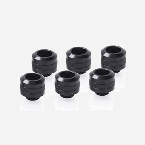 Alphacool 17475 : Kit d'Adaptation en Laiton Noir, Connectique 1/4", Diamètre 22mm, Hauteur 20mm, pour Systèmes de Refroidissement PC - Miniature 1