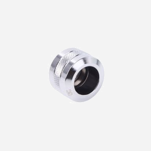 Alphacool 17476 Kit d'Adaptation Chrome Laiton, Filetage G1/4", Hauteur 23mm, Diamètre 26mm, Poids 42g pour Systèmes de Refroidissement PC - Miniature 2