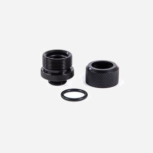 Raccord Alphacool 17551 Noir, Laiton, Filetage 1/4", Diamètre 2.2cm, Profondeur 22.2mm, pour Système de Refroidissement Liquide PC, 37g - Miniature 3