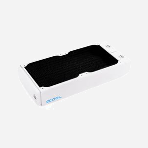 Alphacool Radiateur 18647 - Cuivre/Acier Noir & Blanc, 124x272.1x45mm, Filetage G1/4", Ventilateur 120mm, Pression max 0.8 bar - Miniature 3