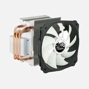 Alpenföhn Ben Nevis Refroidisseur CPU 120mm PWM, TDP 140W, 3 Heatpipes 6mm, Socket AM2/AM3/FM1/115x/2011, 400-1600 tr/min, Noir/Argent/Blanc - Miniature 2