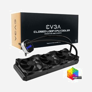 EVGA Refroidisseur CPU liquide All-In-One 360mm (400-HY-CL36-V1) - Compatible Intel/AMD, 3x 120mm, 500-2400 RPM, 74.82 CFM, 16-39.9 dBA, éclairage RGB