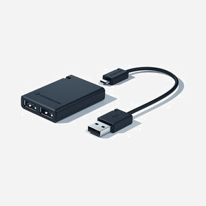 Hub USB 2.0 3Dconnexion 3DX-700051 Noir - 2 Ports USB 2.0, Interface Hôte USB 2.0, Câble 1.5m