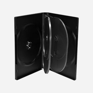 MediaRange BOX16 Boîtier DVD Noir pour 6 Disques Optiques 120mm, Plastique RoHS, Dimensions 136x22x191mm, Conditionnement unitaire