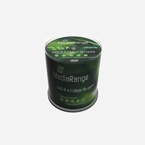 MediaRange MR442 : DVD-R 4.7 Go 8x - Boîte de 100 unités pour enregistrement de données et vidéo