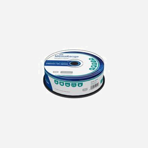 MediaRange MR469 : DVD+R DL 8.5 Go 8x - Boîte de 25 unités pour gravure de données, vidéo et audio - Double couche, enregistrable une seule fois.
