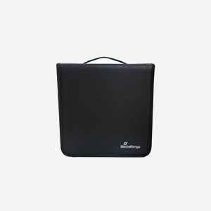 MediaRange BOX93 Étui Portefeuille 200 Disques Optiques 120mm Noir Simili-cuir/Toison avec Poignée et Fermeture Éclair, Protection Anti-Poussière/Rayures - Miniature 2