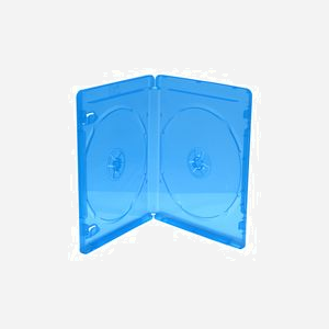 MediaRange Boîtier Blu-ray Double Disque 120mm Bleu, Plastique, Conforme RoHS, Dimensions 134x11x171mm, Packaging Unitaire, Réf BOX38-2-50 - Miniature 1
