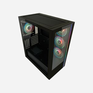 LC-Power LC-808B-ON Boîtier PC Midi Tower Noir ATX/EATX/micro ATX/Mini-ITX, 2x3.5", 5x2.5", Vitre Trempée, USB 3.2 Gen 1/Gen 2 Type-A/Type-C, Vent. 120/140mm - Miniature 3
