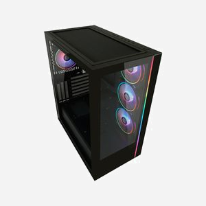 LC-Power LC-808B-ON Boîtier PC Midi Tower Noir ATX/EATX/micro ATX/Mini-ITX, 2x3.5", 5x2.5", Vitre Trempée, USB 3.2 Gen 1/Gen 2 Type-A/Type-C, Vent. 120/140mm - Miniature 4