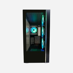 LC-Power LC-808B-ON Boîtier PC Midi Tower Noir ATX/EATX/micro ATX/Mini-ITX, 2x3.5", 5x2.5", Vitre Trempée, USB 3.2 Gen 1/Gen 2 Type-A/Type-C, Vent. 120/140mm - Miniature 5