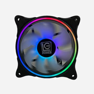 LC-Power LC-CF-120-ARGB-B Ventilateur 120mm ARGB Noir, 800-1300 RPM, 14.6-26.8 dB, 20.35-48.9 CFM, Palier FDB, Connecteur 6-broches, 12V - Miniature 2