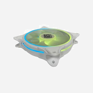 LC-Power LC-CF-120-ARGB-W Ventilateur 120mm ARGB Blanc, 800-1300 RPM, 14.6-26.8 dBA, 20.35-48.9 CFM, Palier FDB, 12V, Connecteur 6-broches