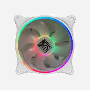 LC-Power LC-CF-120-ARGB-W Ventilateur 120mm ARGB Blanc, 800-1300 RPM, 14.6-26.8 dBA, 20.35-48.9 CFM, Palier FDB, 12V, Connecteur 6-broches - Miniature 2