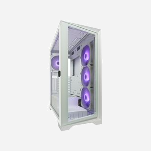 LC-Power LC-7041B-ON Midi Tower Blanc (ATX, micro ATX, Mini-ITX) - 1x 3.5", 2x 2.5", USB 3.2 Gen 1/Gen 2 Type-A/Type-C, Vitre Trempée - Miniature 3