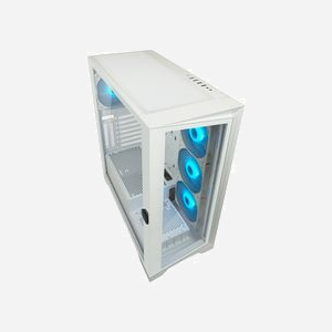 LC-Power LC-7041B-ON Midi Tower Blanc (ATX, micro ATX, Mini-ITX) - 1x 3.5", 2x 2.5", USB 3.2 Gen 1/Gen 2 Type-A/Type-C, Vitre Trempée - Miniature 4