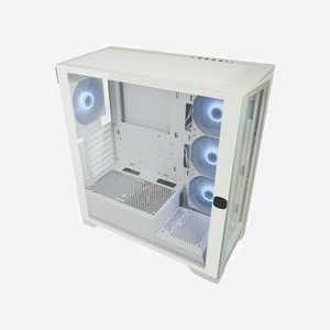LC-Power LC-7041B-ON Midi Tower Blanc (ATX, micro ATX, Mini-ITX) - 1x 3.5", 2x 2.5", USB 3.2 Gen 1/Gen 2 Type-A/Type-C, Vitre Trempée - Miniature 5