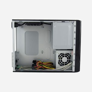 LC-Power LC-1400MI Mini Tower PC Noir, Alimentation 200W LC200SFX V3.21, Micro ATX/Mini-ITX, Baies 3.5"/5.25", USB 3.2 Gen 1, 300x400x95mm - Miniature 3