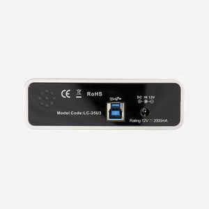 LC-Power LC-35U3 Boîtier Externe 3.5" SATA/SATA II/SATA III USB 3.2 Gen 1 (3.1 Gen 1) 6 Gbit/s Noir, Aluminium/Plastique, Adaptateur Externe - Miniature 2