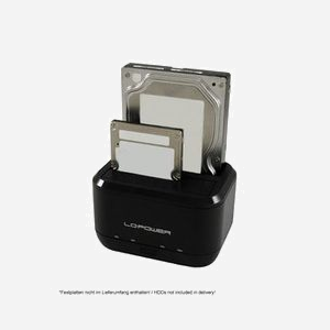 LC-Power LC-DOCK-U3-III : Station d'accueil HDD/SSD SATA 2.5/3.5" USB 3.2 Gen 1 Micro-B, Aluminium/Métal/Plastique, 5 Gbit/s, Windows/Mac OS - Miniature 3