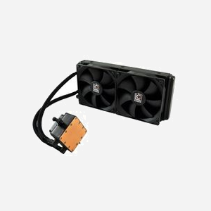 LC-Power LC-CC-240-LICO Refroidisseur liquide All-in-One 240mm pour processeur (Sockets AM2/AM3/FM1/FM2/LGA2011-v3), 2x120mm, 800-2200 RPM, 19-35 dBA - Miniature 1