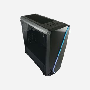 LC-Power Gaming 700B Hexagon - Boîtier PC Midi Tower Noir, ATX/micro ATX/Mini-ITX, 2x3.5", 4x2.5", USB 3.2 Gen 1, Façade Verre Trempé, Éclairage Multi-Couleur - Miniature 4