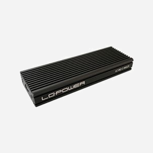 LC-Power LC-M2-C-MULTI Boîtier M.2 SSD USB-C 3.2 Gen 1 (10Gbps) PCIe/SATA, Chipset RTL9210B, Aluminium, Noir, Compatible Windows/Mac - Miniature 1
