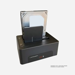 LC-Power LC-DOCK-U3-V Station d'accueil HDD/SSD SATA III 2.5/3.5" USB 3.2 Gen 1 Type-B, 5Gbps, UASP, compatible Windows/macOS, noir - Miniature 5