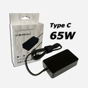 LC-Power LC-NB-PRO-65-C Adaptateur Secteur Universel 65W pour Ordinateur Portable - 110-240V, 5-20V/3.25A - Protections Surtension/Surcharge/Court-circuit