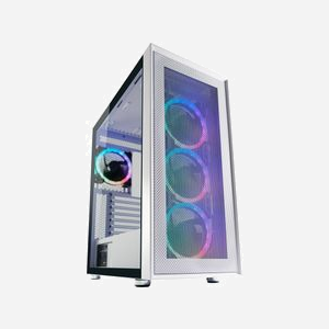 LC-Power Gaming 802W Boîtier PC Midi Tower Blanc - ATX/micro ATX/Mini-ITX, 3x2.5", 2x3.5", USB 3.2 Gen 1/Gen 2 Type-A/Type-C, RGB, Verre Trempé