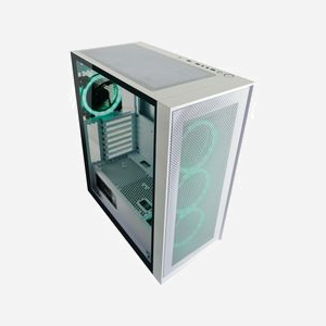 LC-Power Gaming 802W Boîtier PC Midi Tower Blanc - ATX/micro ATX/Mini-ITX, 3x2.5", 2x3.5", USB 3.2 Gen 1/Gen 2 Type-A/Type-C, RGB, Verre Trempé - Miniature 5